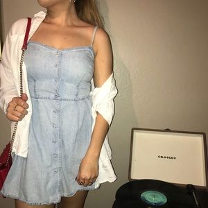 Denim button up dress